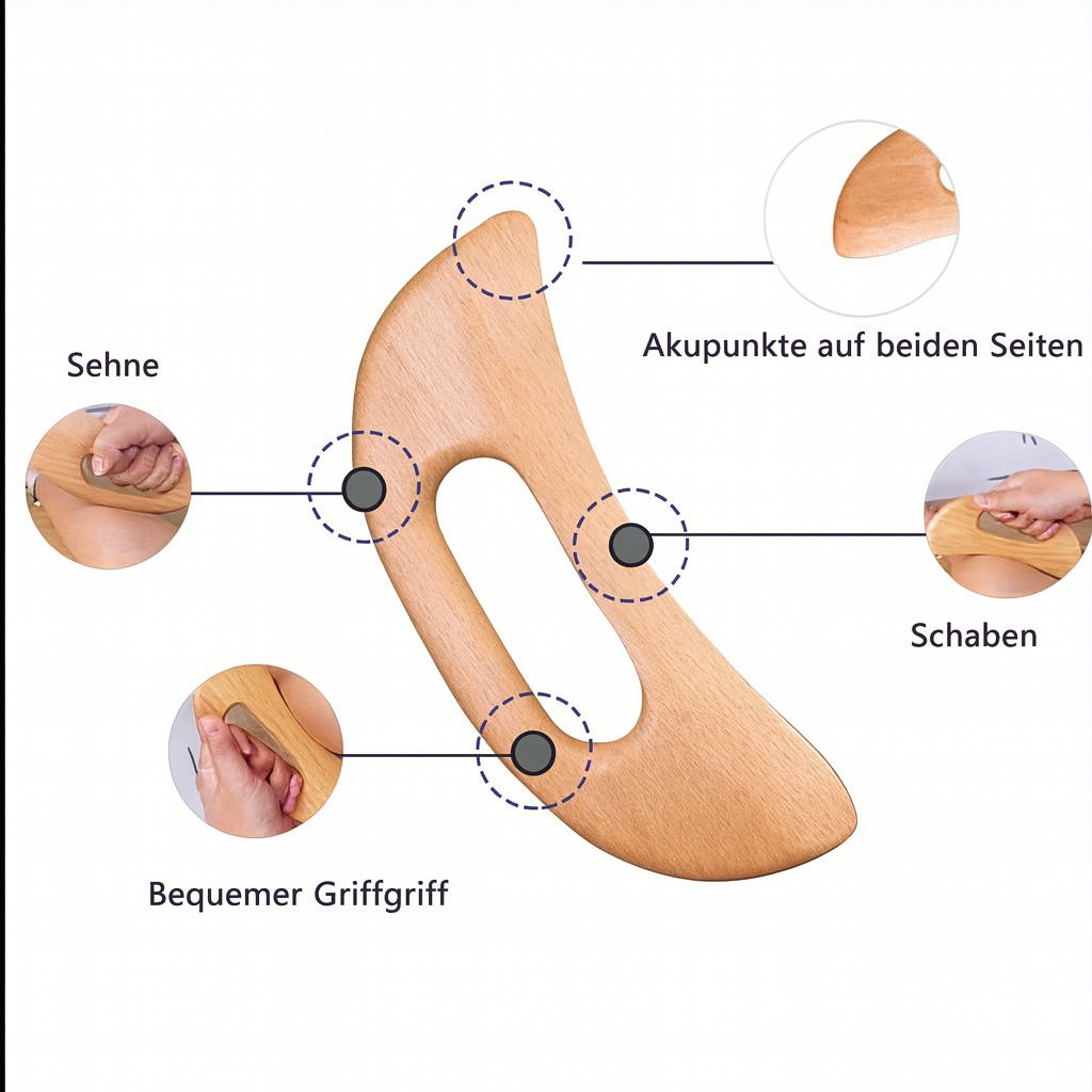 GuaSha- Schaber Holz: Sichtbar straffe Haut nach 7 Tagen