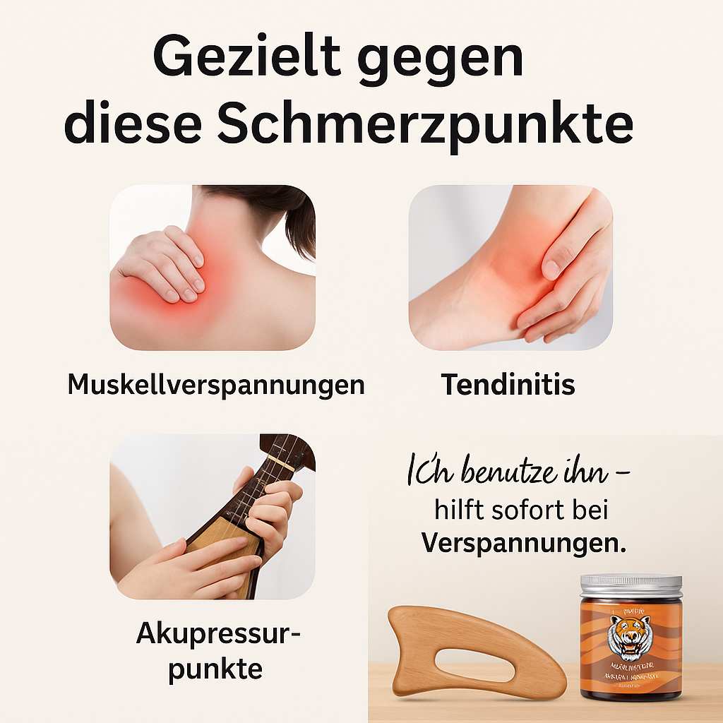 GuaSha- Schaber Holz: Sichtbar straffe Haut nach 7 Tagen