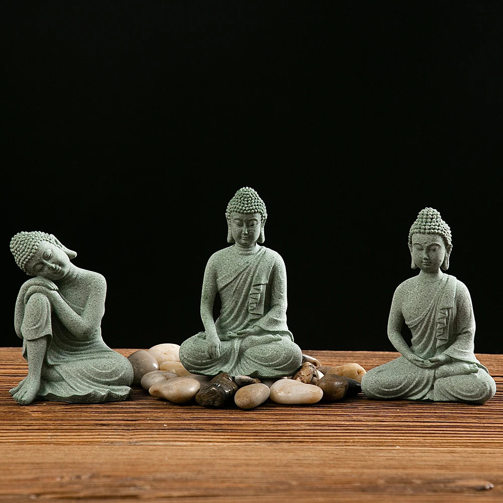 Buddha Statue Mini Deko – Zen Figur für Aquarium, Schreibtisch & Zuhause