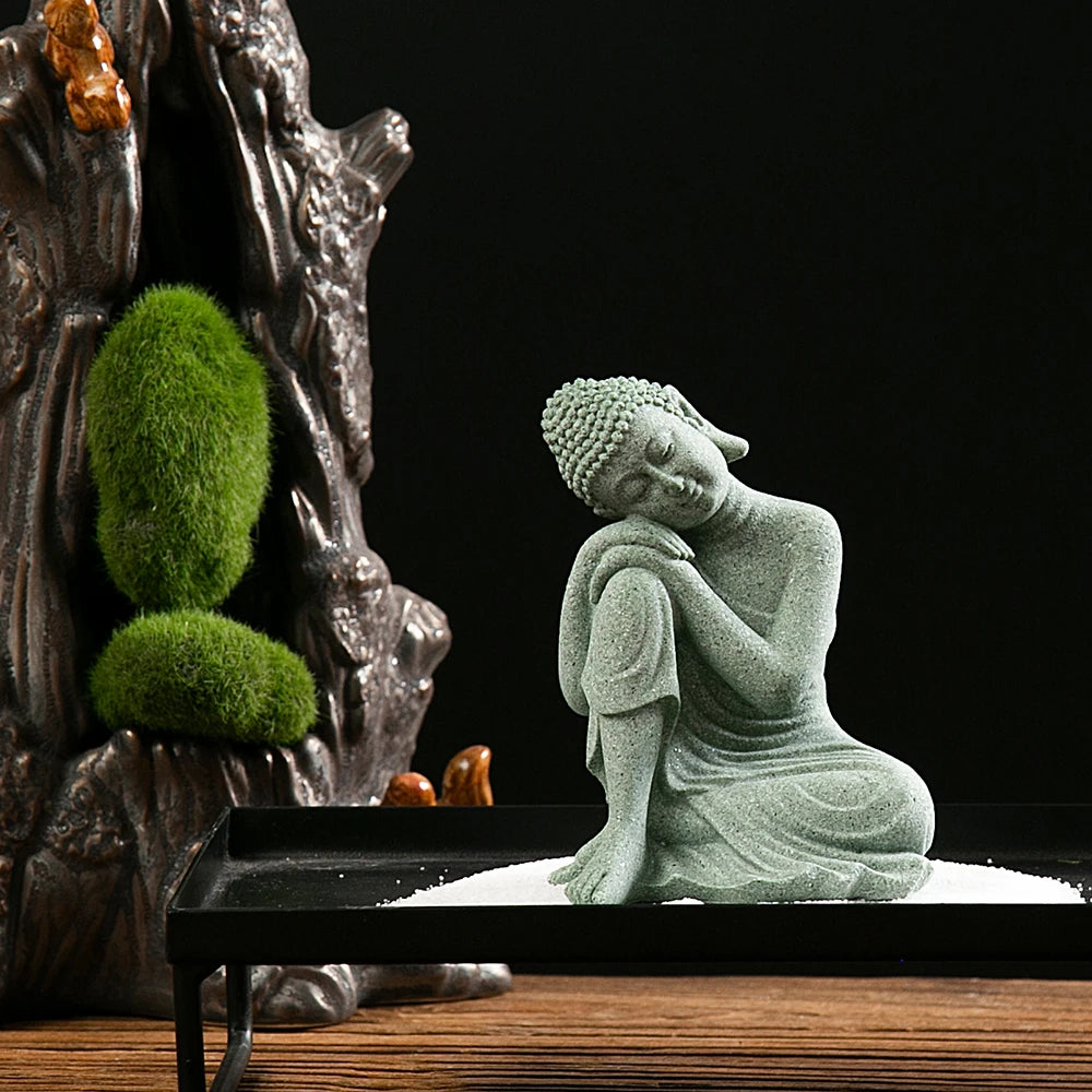 Buddha Statue Mini Deko – Zen Figur für Aquarium, Schreibtisch & Zuhause