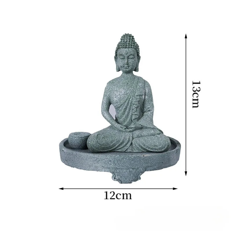 Meditierende Buddha Statue – Zen Räucherstäbchenhalter & Dekofigur