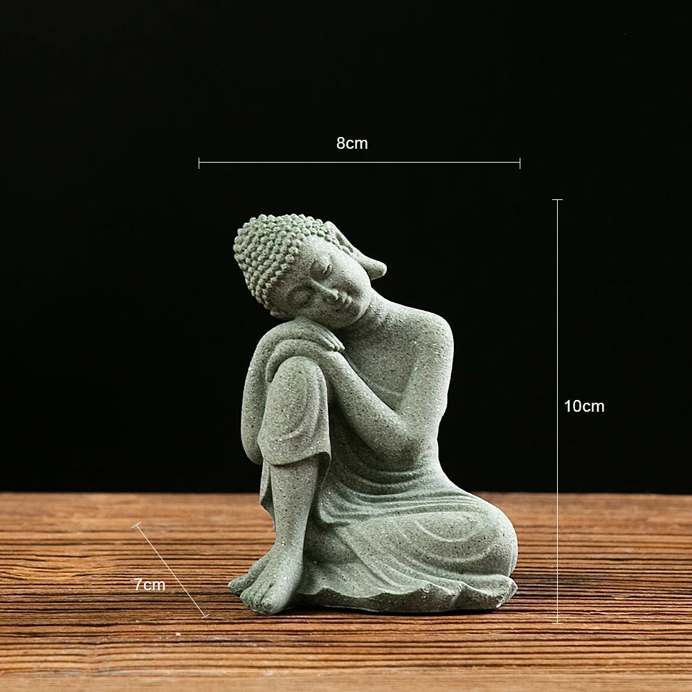 Buddha Statue Mini Deko – Zen Figur für Aquarium, Schreibtisch & Zuhause